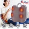 Shiatsu Back And Waist Massager With Heat Cordless Rechargeable Kneading Lower Back Massage Pillow Portable Lumbar Massager For Home Car Office