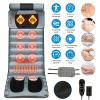Full Body Electric Massage Mat Heating Vibration Massage Pad Cushion Back Massage Mattress Chair Pad with Neck Foot Massage Head Pillow and Cloth Lumb