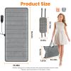 Full Body Electric Massage Mat with Heat Vibration Massage Pad Cushion Back Massage Mattress Chair Pad with Neck Massage Pillow with 10 Vibration Moto