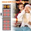 Full Body Electric Massage Mat with Heat Vibration Massage Pad Cushion Back Massage Mattress Chair Pad with Neck Massage Pillow with 10 Vibration Moto