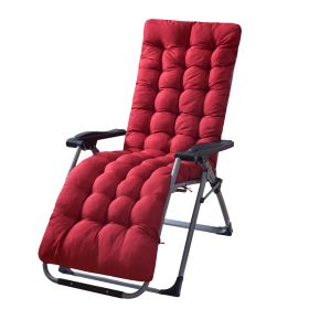 66.92x22.04in Thickened Chaise Lounger Cushion Recliner Rocking Chair Sofa Mat Deck Chair Cushion (Option: Pro_Red)