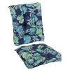 2Pcs Waterproof Rocking Chair Cushion Upper And Lower Back And Seat Sets with Non-Slip Ties Oxford Cloth Surface Polyester Filling Comfortable for Ind