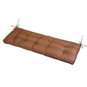 Bench Seat Cushion For Indoor Outdoor Furniture Non Slip Long Chair Cushion with Ties Strap Waterproof Swing Cushion 51.18x19.68IN For Garden Patio Ba (Option: Waterproof_10_Coffee)