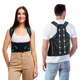 Posture Corrector for Women Men Adjustable Back Brace Posture Trainer Improve Hunchback Slouching Kyphosis Correction Invisible Under Clothes Upper Ba (Option: M)