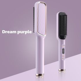 Negative Ion Straightener Comb (Color: Purple)